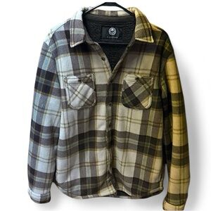 Weatherproof Sherpa-Lined Plaid Shacket – Size M